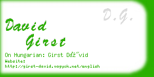 david girst business card